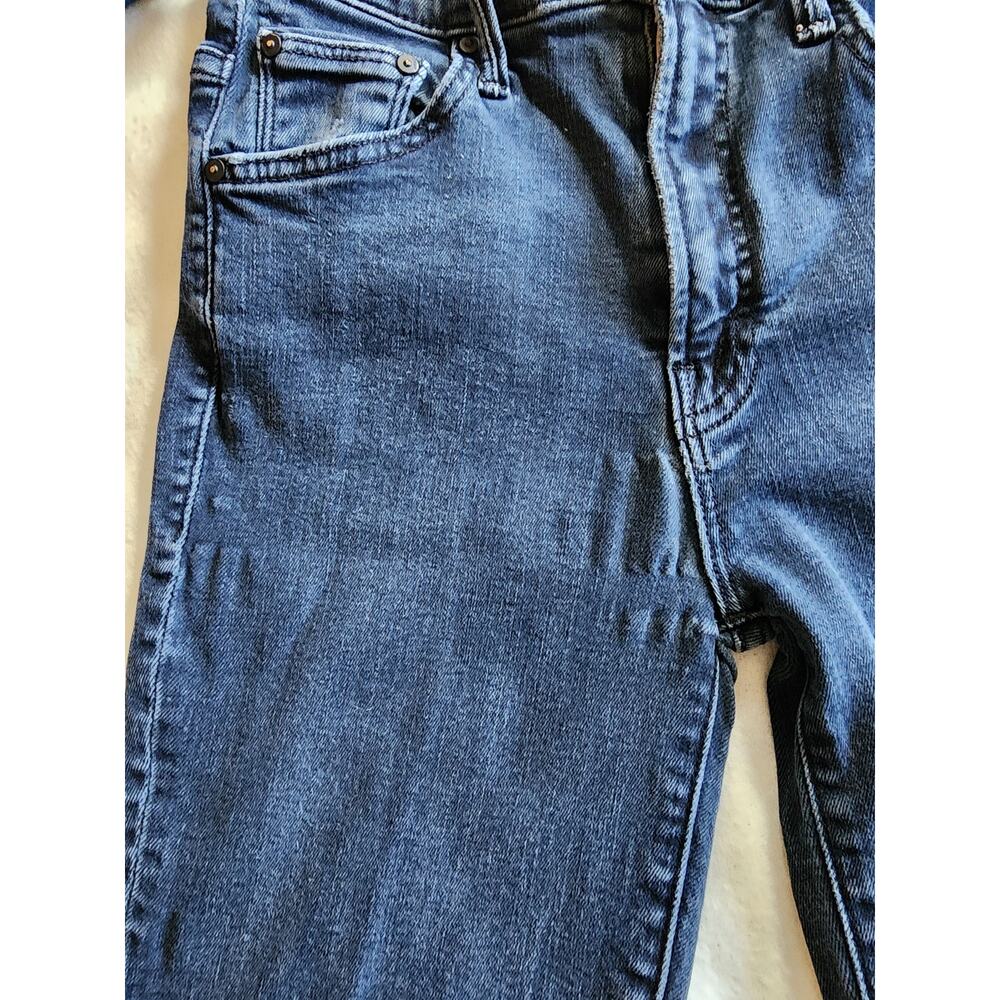 Mother The Insider Crop Step Fray Jeans Night In Venice Dark Wash 25 - Picture 10 of 11